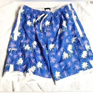 B. Split Mens Swim Trunks- L